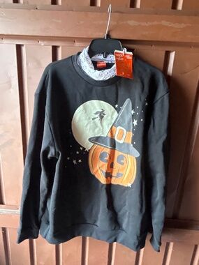 Scareworthy Witch Pumpkin Halloween Crewneck Sweater XL Women Cakeworthy